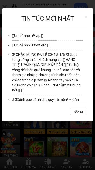 Screenshot 29/04/2025 m.i9bet142.com i9.bet Tải xuống APP và trải nghiệm nhiều niềm vui hơn tải xuống Địa chỉ i9.vip TIN TỨC: L 
