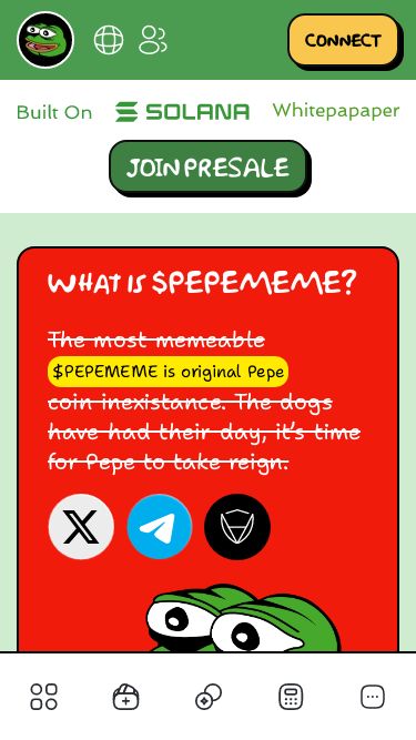 Screenshot 26/01/2025 pepememe.io