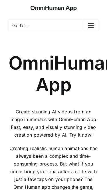 Screenshot 08/02/2025 omnihumanapp.com