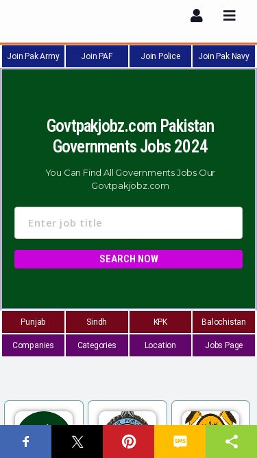 Screenshot 20/11/2024 govtpakjobz.com