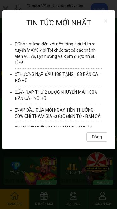 Screenshot 17/07/2025 m.bv796.com MAY8 Tải xuống APP và trải nghiệm nhiều niềm vui hơn tải xuống Địa chỉ MAY8.vip TIN TỨC: L 