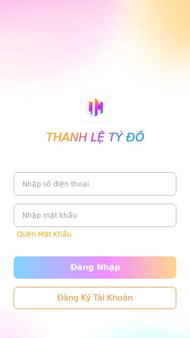 Screenshot 02/03/2025 tydo.lucmall.vn THANH LỆ TỶ ĐÔ We're sorry but doesn't work properly without JavaScript enabled. Please enable it to continue. THANH LỆ TỶ ĐÔQuên Mật KhẩuĐăng NhậpĐăng Ký Tài Khoản