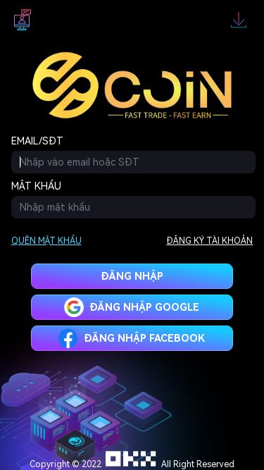 Screenshot 11/07/2025 scoinet.com SCOIN GROUP Email/SĐT Mật Khẩu quên mật khẩu đăng ký tài khoản Đăng nhập Đăng nhập Google Đăng nhập Facebook Copyright © 2022 All Right Reserved