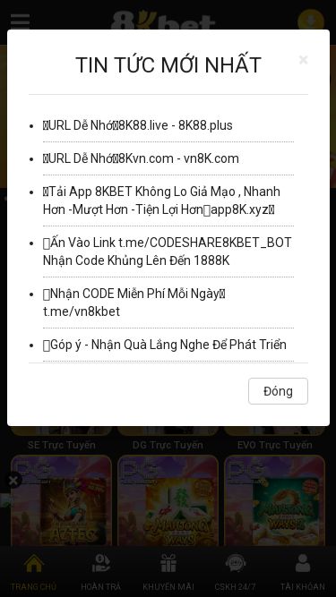 Screenshot 12/05/2025 8k3209z.top 8KBET TIN TỨC: L 