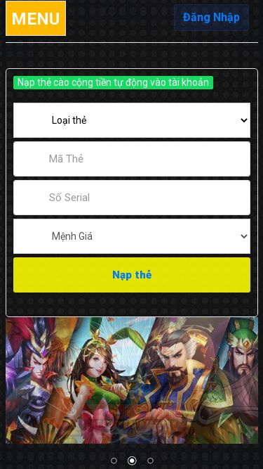 Screenshot 13/05/2025 gamelautool.tudong.pro Trang Chủ - gamelautool Tìm kiếm cho: Trang Chủ Nạp Thẻ Tài Khoản Liên hệ Đăng Nhập MENU Trang Chủ About Projects Blog Contacts Trang Chủ Nạp Thẻ Tài Khoản Liên hệ Nạp thẻ cào cộng tiền tự động vào tài khoản Loại thẻ VIETTEL(auto) VINAPHONE(auto) MOBIFONE (auto) GATE(auto) ZING(auto) VCOIN(auto) VNMOBI(auto) Mệnh Giá Nạp thẻ < > 1 2 3 kích hoạt tool Kích hoạt Tool Tool GM không giới hạn Kích hoạt ngay Danh Sách Game Tải G