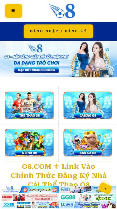 Screenshot 17/07/2026 gigatools.me O8.COM ⚜️ Link Vào Chính Thức Đăng Ký Nhà Cái Thể Thao O8 Skip to content Đăng Nhập / Đăng Ký O8 Thể Thao O8 Đá Gà Casino O8 Nổ Hũ Bắn Cá O8 Esports Xổ Số O8 Tin Tức Khuyến Mãi O8 Đăng Nhập / Đăng Ký O8.COM ⚜️ Link Vào Chính Thức Đăng Ký Nhà Cái Thể Thao O8 O8 là nhà cái cá cược thể thao trực tuyến được đánh giá cao nhất hiện nay tại Việt Nam. Với định hướng phát triển mạnh mẽ vào lĩnh vực thể th