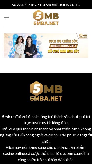 Screenshot 25/09/2025 5mba.net 5MB - 5mba Skip to content Contact 08:00 - 17:00 +47 900 99 000 Add anything here or just remove it... đăng ký đăng nhập 5MB Casino 5MB Nổ Hũ Thể Thao Xổ Số Đá Gà Bắn Cá Khuyến Mãi Hướng Dẫn Blog 5MB 5mb ra đời với định hướng trở thành sân chơi giải trí trực tuyến uy tín hàng đầu.Trải qua quá trình hình thành và phát triển, 5mb không ngừng cải tiến công nghệ và dịch vụ để phục vụ người chơi.Hiện nay, nền tảng