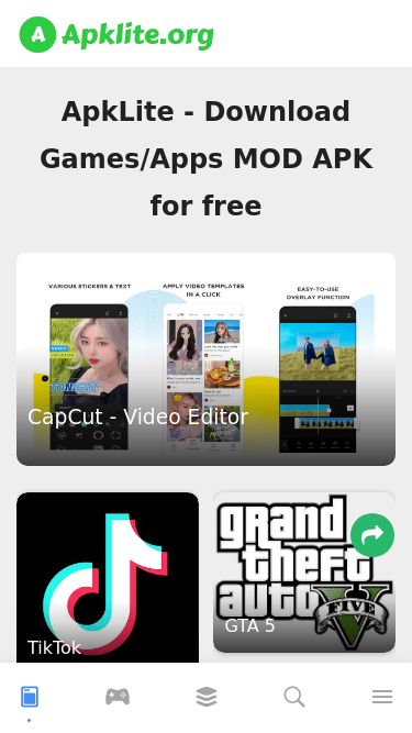 Screenshot 10/03/2025 apklite.org Download MOD APK and Premium Apps for Android - ApkLite ApkLite - Download Games/Apps MOD APK for free CapCut - Video Editor TikTok GTA 5 Telegram Editor’s Choice The best items that are selected by our editors. VPN Freely - Secure VPN HiTV - HD Drama, Film, TV Show slither.io Logo Maker : Logo Creator Drill and Collect Dust Proxy Net Imagine : AI Art Generator Flashscore Endel: Focus, Relax & Sleep JumpJumpVPN Pirate Devil Lightroom Photo & Video Editor Fluid Live Wallpaper Cubasis 3 - DAW & 