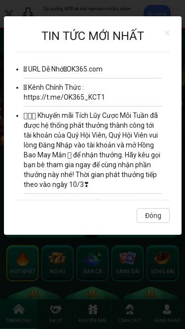 Screenshot 07/03/2025 ok36576.com OK365 Thiên đường trò chơi điện tử top 1 Châu Á - Uy tín làm nên thương hiệu! Tải xuống APP và trải nghiệm nhiều niềm vui hơntải xuốngTIN TỨC: L