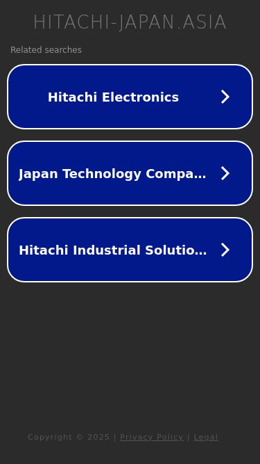 Screenshot 20/02/2025 hitachi-japan.asia hitachi-japan.asia hitachi-japan.asia Copyright © 2025 | Privacy Policy | Legal The domain hitachi-japan.asia may be for sale. Click here to inquire about this domain.