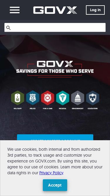 Screenshot 12/01/2025 govx.com