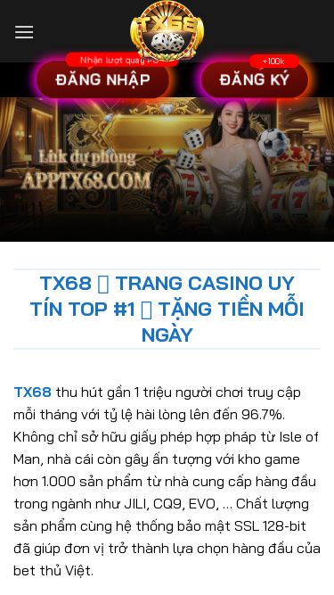 Screenshot 16/06/2026 tx684.com TX68 