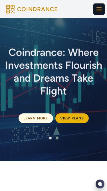 Screenshot 24/02/2025 coindrance.com Coindrance | Elevate Your Wealth with Coindrance: Investing for Tomorrow, Today COINDRANCE Invest Funds Investment Plans Start Investment Market Solutions Forex Market Investment Stocks, Bonds and CFDs Cryptocurrency and Digital Assets Real Estate Investment Tech Startups Investment Services Portfolio Management Asset Allocation Tax Management Professional Consultancy Research and Analysis Post-Work Life Strategy About About Coindrance Our team Investors review Frequently asked questions Terms of use Privac