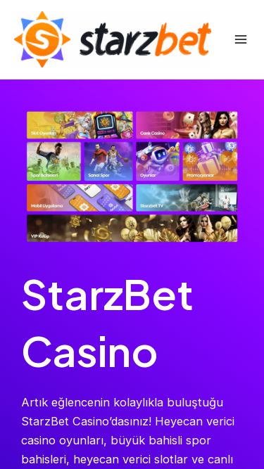 Screenshot 25/07/2025 starzbet-zafer.com Starzbet'te premium slotlar, masa oyunları ve canlı casino İçeriğe atla Ana sayfa Oyunlar Uygulaması Bonuslar Tıkla Kayıt Ol Tıkla Kayıt Ol Main Menu Ana sayfa Oyunlar Uygulaması Bonuslar StarzBet Casino Artık eğlencenin kolaylıkla buluştuğu StarzBet Casino’dasınız! Heyecan verici casino oyunları, büyük bahisli spor bahisleri, heyecan verici slotlar ve canlı casino aksiyonu için siz de katılın. Kayıt olmak kolaydır, dakikalar içinde oynamaya başlayabilir ve tüm ödül evrenin