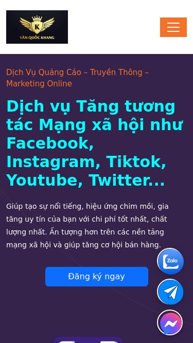 Screenshot 09/03/2025 vanquockhang.com Dịch vụ MXH hàng đầu Việt Nam 