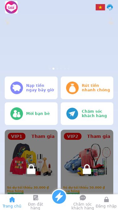 Screenshot 05/05/2025 lazaoffices.com Please Open JavaScript Nạp tiền ngay bây giờ Rút tiền nhanh chóng Mời bạn bè Chăm sóc khách hàng VIP1 Tham gia Số dư tối thiểu 30.000 ₫ Hoa hồng 20% VIP2 Tham gia Số dư tối thiểu 50.000 ₫ Hoa hồng 25% Động thái thu nhập hoa hồng người dùng 05-05 Hoa hồng thu nhập 365 ₫ 551****425676 05-05 Hoa hồng thu nhập 428 ₫ 551****557384 05-05 Hoa hồng thu nhập 383 ₫ 551****895417 05-05 Hoa hồng thu nhập 596 ₫ 551****966273 05-05 Hoa hồng t
