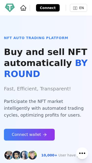 Screenshot 04/06/2025 app.zenft.net Automated NFT Trading ZENVIA: The Next-Gen NFT Marketplace for Trading & Investment Connect 