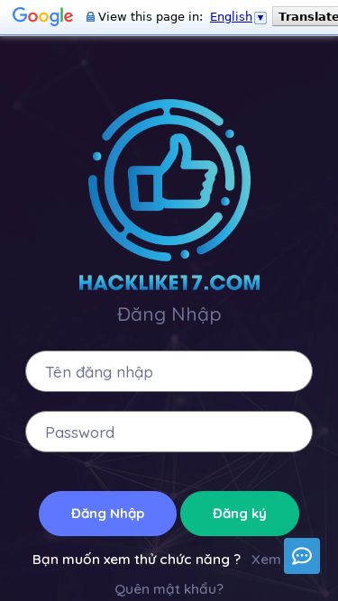 Screenshot 01/03/2025 hacklike17.com Đăng Nhập Đăng Nhập Đăng Nhập Đăng ký Bạn muốn xem thử chức năng ?   Xem thử Quên mật khẩu? Select LanguageAbkhazAcehneseAcholiAfarAfrikaansAlbanianAlurAmharicArabicArmenianAssameseAvarAwadhiAymaraAzerbaijaniBalineseBaluchiBambaraBaouléBashkirBasqueBatak KaroBatak SimalungunBatak TobaBelarusianBembaBengaliBetawiBhojpuriBikolBosnianBretonBulgarianBuryatCantoneseCatalanCebuanoChamorroChechenChichewaChinese (Simplified)Chinese (Traditional)ChuukeseChuvashCorsicanCrimean Tatar (C