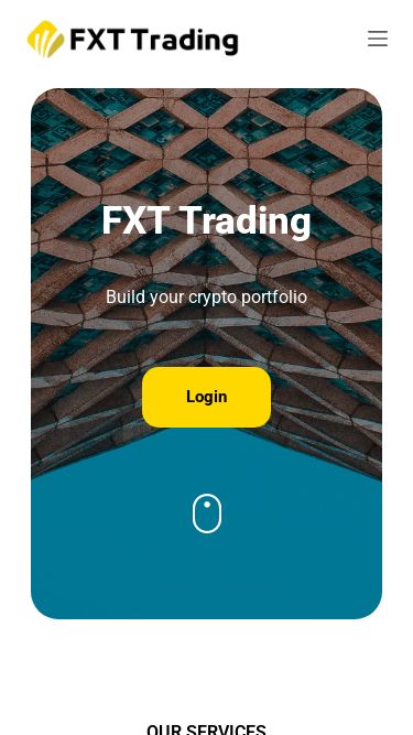 Screenshot 14/05/2025 fxttrading.com FXT Trading Skip to content Home About Contact contact us Home About Contact contact us Menu FXT Trading Build your crypto portfolio Login Our Services Your trusted crypto exchange Here at FXT Trading, we are committed to user protection with strict protocols and industry-leading technical measures. Explore More Personalised Access Control Personalized access control allows you to restrict devices and addresses that can access your account, for greater ease of mind. FXT Live Dive into the world of live trad