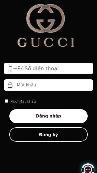 Screenshot 18/05/2025 guccii.icu Gucci +84 Nhớ Mật khẩu Đăng nhập Đăng ký
