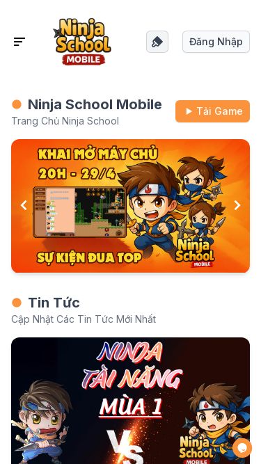 Screenshot 20/05/2025 ninjaschoolmobile.com Trang Chủ Ninja School Mobile - Ninja School Online Đăng Nhập Đăng Nhập Đăng Ký Quên Mật Khẩu Tài khoản Mật khẩu Đăng nhập Tải Game Cộng Đồng - Hỗ Trợ Chức năng Nạp Tiền Đổi Lượng Giftcode Vòng Quay Cửa Hàng Gói Tân Thủ Gói Hàng Ngày Gói Hàng Tuần Gói Hàng Tháng Gói Quà Đầu Tư Gói Sự Kiện Sự Kiện Đăng Nhập Tích Giờ Chơi Tích Nạp Tháng Tích Nạp Tổng Xếp Hạng Cao Thủ Gia Tộc Bài Viết Tất Cả H