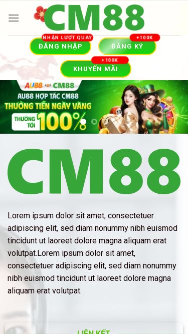 Screenshot 01/06/2026 pcm88.com CM88 - pcm88com Skip to content Đăng nhập Đăng ký Khuyến mãi Casino Nổ Hũ Thể Thao Game Bài Bắn Cá Hướng Dẫn CM88 Tin Tức CM88 Đăng nhập Đăng ký Khuyến mãi Lorem ipsum dolor sit amet, consectetuer adipiscing elit, sed diam nonummy nibh euismod tincidunt ut laoreet dolore magna aliquam erat volutpat.Lorem ipsum dolor sit amet, consectetuer adipiscing elit, sed diam nonummy nibh euismod tincidunt ut laoreet dolore magna aliquam erat volutpat. LIÊN KẾT Menu link 1 Menu li