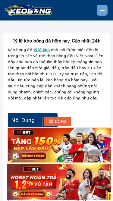 Screenshot 19/05/2025 keobong.vin Tỷ lệ kèo bóng đá hôm nay. Mới nhất: kèo bóng đá live online Chuyển đến nội dung Trang chủ Livescore Lịch thi đấu Kết quả BXH Tin Tức SOI KÈO NGAY Kết quả thi đấu Tất cả các giải Tất cả các giải Ngoại hạng Anh (Premier League) La Liga Ligue 1 (L1) Serie A Bundesliga (Đức) UEFA Champions League (C1) UEFA Europa League (C2) AFF Cup Giải Vô Địch Quốc Gia Việt Nam (V-League) National league World Cup Euro Copa America Thứ Năm - 15.05
