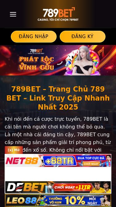 Screenshot 10/05/2025 789betvie.com 789BET - Trang Chủ 789 BET - Link Truy Cập Nhanh Nhất 2025 Skip to content Đại lý Chăm sóc khách hàng online Đăng Nhập Đăng Ký Trang Chủ Sòng Bài Thể Thao Trò Chơi Bắn Cá Game Bài Đá Gà Xổ Số Liên Hệ Đăng Nhập Đăng Ký 789BET – Trang Chủ 789 BET – Link Truy Cập Nhanh Nhất 2025 Khi nói đến cá cược trực tuyến, 789BET là cái tên mà người chơi không thể bỏ qua. Là một nhà cái đáng tin cậy, 789BET cung cấp những sả