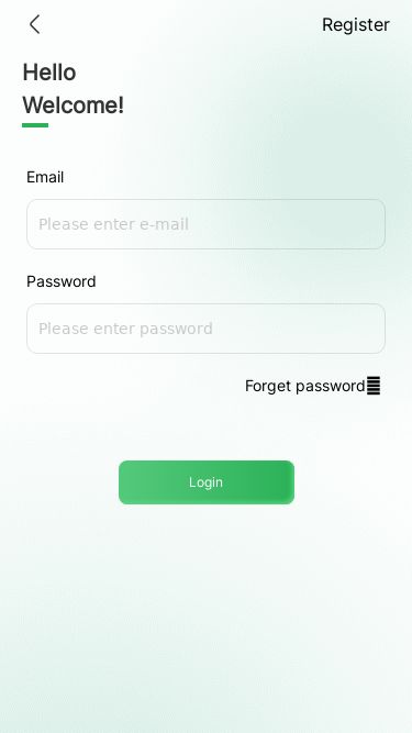 Screenshot 10/05/2025 pignft.com Register Hello Welcome! Email Password Forget password？ Login