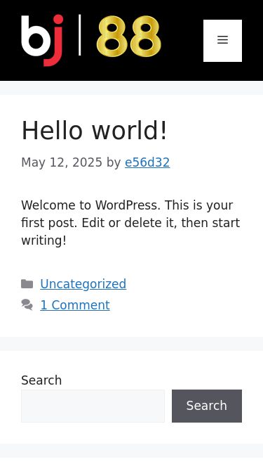 Screenshot 17/05/2025 bj88vn.build - Skip to content Menu Menu Hello world! May 12, 2025 by e56d32 Welcome to WordPress. This is your first post. Edit or delete it, then start writing! Categories Uncategorized 1 Comment Search Search Recent Posts Hello world! Recent Comments A WordPress Commenter on Hello world! © 2025 • Built with GeneratePress