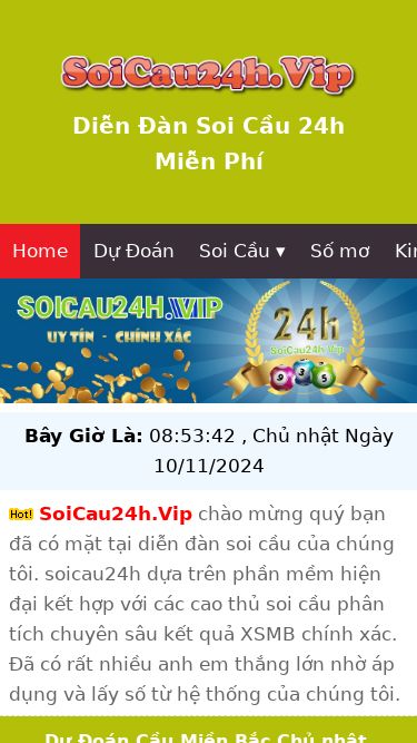 Screenshot 10/11/2024 soicau24h.vip