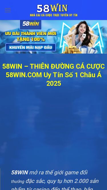 Screenshot 04/11/2025 58winvip.skin 58WIN : Nhà Cái Cá Cược Thể Thao Uy Tín Số 1 Châu Á T9/2025 Skip to content Đăng ký / đăng nhập +58K Trang Chủ 58Win Giới Thiệu 58WIN Miễn Trừ Trách Nhiệm Giấy Phép Hoạt Động Điều Khoản Điều Kiện Chính Sách Bảo Mật Quyền Riêng Tư Đăng Ký 58WIN Rút Tiền 58WIN Đăng Nhập 58WIN Nạp Tiền 58WIN Tải App 58WIN Khuyến Mại 58WIN Casino Online 58WIN Thể Thao 58WIN Xổ Số 58WIN Liên Hệ 58WIN – THIÊN ĐƯỜNG CÁ CƯỢC 58WIN.