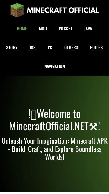 Screenshot 22/10/2024 minecraftofficial.net