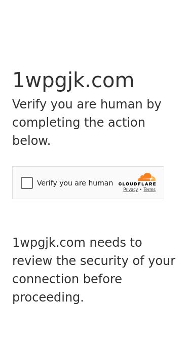 Screenshot 25/07/2025 1wujt.com Just a moment... 1wpgjk.com Verify you are human by completing the action below. 1wpgjk.com needs to review the security of your connection before proceeding. Verification successful Waiting for 1wpgjk.com to respond... Ray ID: 96467d845f7e3104 Performance & security by Cloudflare
