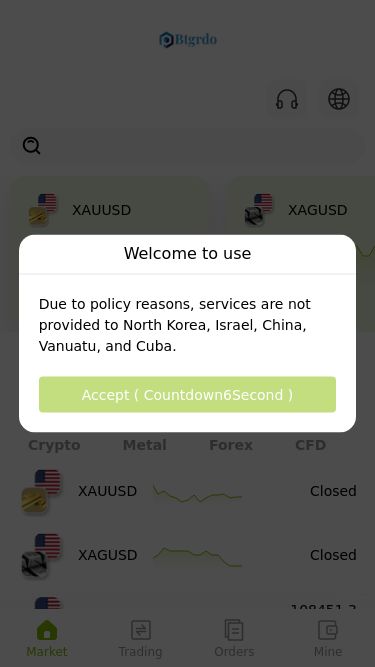 Screenshot 25/05/2025 pc.btgrdo.cc Btgrdo XAUUSD Closed XAGUSD Closed BTCUSD 108451.3 +1.28% LTCUSD 96.16 +0.94% Loan Buy coins Video Financial Crypto Metal Forex CFD Oil XAUUSD Closed XAGUSD Closed BTCUSD 108451.3 +1.28% LTCUSD 96.16 +0.94% USOIL Closed UKOIL Closed ETHUSD 2537.4 +0.43% DOGEUSD 0.22613 +0.41% DOTUSD 4.559 -0.04% DASHUSD 23.27 -0.39% ETCUSD 18.44 -0.27% BNBUSD 671.68 +2.24% SOLUSD 176.71 +1.55% XRPUSD 2.3388 +1.84% ADAUSD 0.748 +0.11% EURCAD Closed GBPJPY Closed EURAUD Closed EURJPY Closed NZDJPY Closed CADJPY Closed EURNZD 