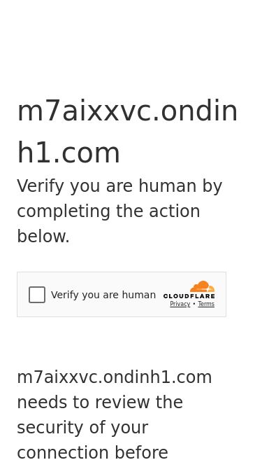Screenshot 01/06/2025 m7aixxvc.ondinh1.com Just a moment... m7aixxvc.ondinh1.com Verify you are human by completing the action below. m7aixxvc.ondinh1.com needs to review the security of your connection before proceeding. Verification successful Waiting for m7aixxvc.ondinh1.com to respond... Ray ID: 948ec9223c2b81da Performance & security by Cloudflare