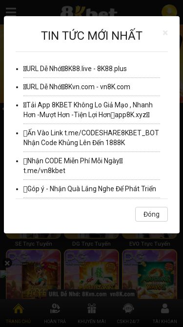 Screenshot 15/05/2025 m.8k2511d.buzz 8KBET TIN TỨC: L 
