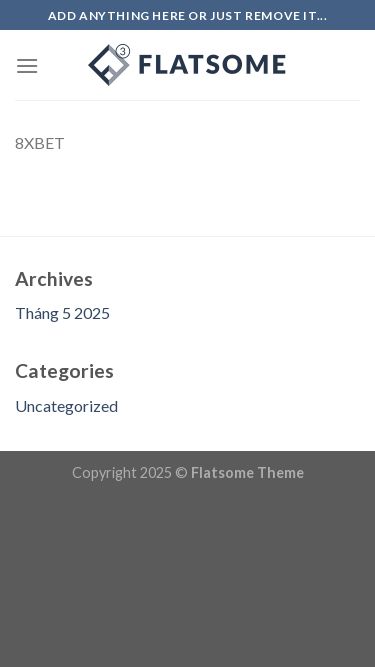 Screenshot 12/05/2025 8xbett.casino 8XBET Skip to content Add anything here or just remove it... Newsletter Sign up for Newsletter Signup for our newsletter to get notified about sales and new products. Add any text here or remove it.[contact-form-7 id=