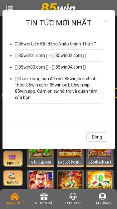 Screenshot 24/12/2024 m.85win001.com