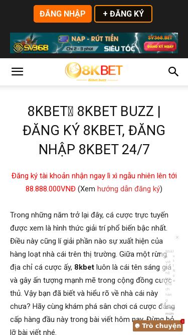 Screenshot 27/02/2025 8kbet.buzz 8KBET ✔️ Link Trang Chủ Nhà Cái 8KBET Chính Thức 2023 Trang chủ HƯỚNG DẪN THỂ THAO ĐÁ GÀ Nhà cái 78win GAME BÀI XỔ SỐ TIN TỨC TÌM KIẾM Đăng nhập Đăng nhập tài khoản Tài khoản mật khẩu của bạn Forgot your password? Get help Chính Sách Bảo Mật Khôi phục mật khẩu Khởi tạo mật khẩu email của bạn Mật khẩu đã được gửi vào email của bạn. ĐĂNG NHẬP + ĐĂNG KÝ 8KBET Trang chủ HƯỚNG DẪN THỂ THAO ĐÁ GÀ 