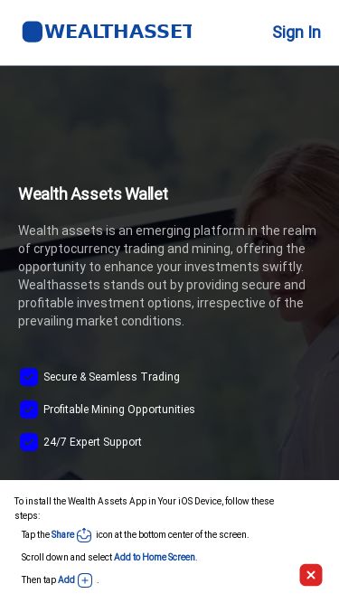 Screenshot 21/08/2024 wealthassets.app