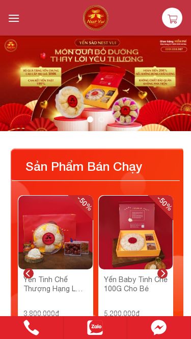 Screenshot 19/05/2025 nestvui.com Nest Vui - Cung Cấp Sản Phẩm Từ Yến, Thiết Bị Cho Nhà Yến Skip to content TỔ YẾN KHÁNH HÒA, YẾN THÔ, YẾN TINH CHẾ, YẾN HŨ. [BÁN SỈ - PHÂN PHỐI: 090.995.8878] HOTLINE: 090.995.8878 | Mở cửa: 8:00 - 20:00 Tìm kiếm: Hàng Giả Bồi thường gấp 10 Cam Kết Hài lòng chất lượng Chưa có sản phẩm trong giỏ hàng. Tổ Yến Sào Yến Tinh Chế Yến Hũ Tổ Yến Thô Yến Viên Baby Yến Vụn Cẩm nang & Tin tức Liên hệ Giỏ hàng
