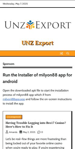Screenshot 07/05/2025 unzexport.com 