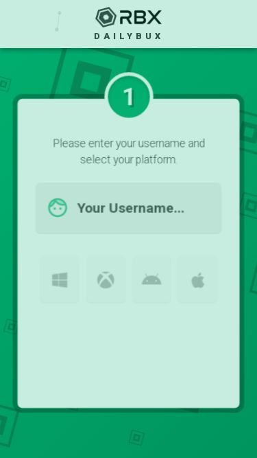 Screenshot 24/05/2025 dailybux.site Dailybux settings DailyBux 1 Please enter your username and select your platform. face Please enter your username. Please select your platform. Proceed