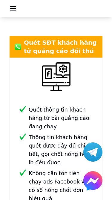 Screenshot 18/04/2025 fbuid.com Phần mềm Quét Facebook UID và Chuyển đổi sang SĐT Miễn Phí FBUID Đăng nhập Quét SĐT khách hàng từ quảng cáo đối thủ Quét thông tin khách hàng từ bài quảng cáo đang chạy Thông tin khách hàng quét được đầy đủ chi tiết, gọi chốt nóng hoặc ib đều được Không cần tốn tiền chạy ads Facebook vẫn có số nóng chốt đơn hiệu quả Dùng thử ngay Chuyển Đổi UID Sang SĐT Chuyển đổi danh sách UID hoặc file excel