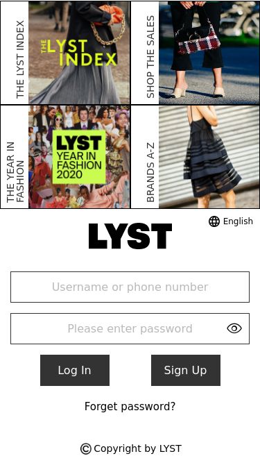 Screenshot 22/10/2024 lyst.odersmall13.com