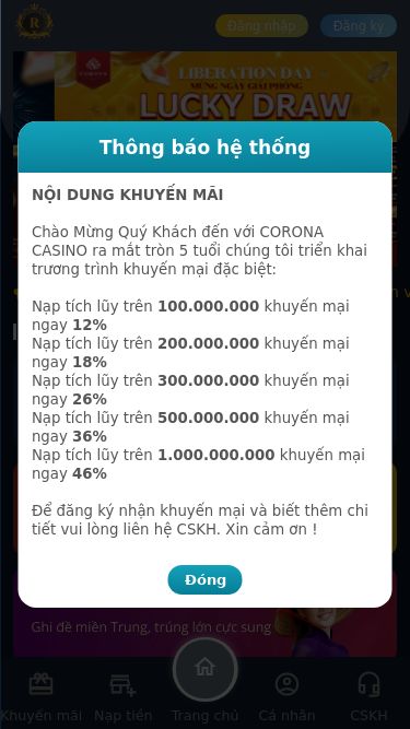 Screenshot 21/10/2024 coronacasino86.com