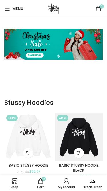 Screenshot 09/01/2025 stussystoreofficial.com