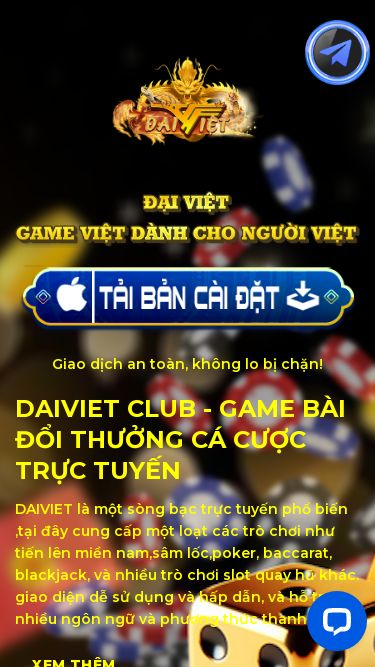 Screenshot 24/05/2025 daiviet88.pro DAIVIET - Trang Đăng Nhập DAIVIET Chơi Game Bài Miễn Phí Loading… Giao dịch an toàn, không lo bị chặn! DAIVIET Club - Game bài đổi thưởng cá cược trực tuyến DAIVIET là một sòng bạc trực tuyến phổ biến ,tại đây cung cấp một loạt các trò chơi như tiến lên miền nam,sâm lốc,poker, baccarat, blackjack, và nhiều trò chơi slot quay hũ khác. giao diện dễ sử dụng và hấp dẫn, và hỗ trợ nhiều ngôn ngữ và phương thứ