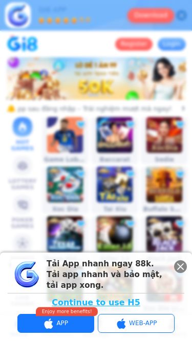 Screenshot 18/05/2025 gibvvj.vip Gi8 | Gi8bet | Trang chủ đăng nhập game xổ số hàng đầu châu Á Svg Vector Icons : http://www.sfont.cn 成功 失败 哭脸 Download GI8 APP 5.0 Register Login Tải App sau đăng nhập – Trải nghiệm mượt mà ngay! Nạp tiền cần lưu ý Cảnh báo lừa đảo HOT GAMES LOTTERY GAMES POKER GAMES SPORTS BETTING LIVE CASINO SLOT GAMES FISH GAMES Game Lobby Baccarat Sedie Xoc Dia Tai Xiu Buffalo Smash Texas Holdem Poker Killer 13 Black Jack Fan Tan Fish-Shrimp-Crab Xoc Dia Lightn